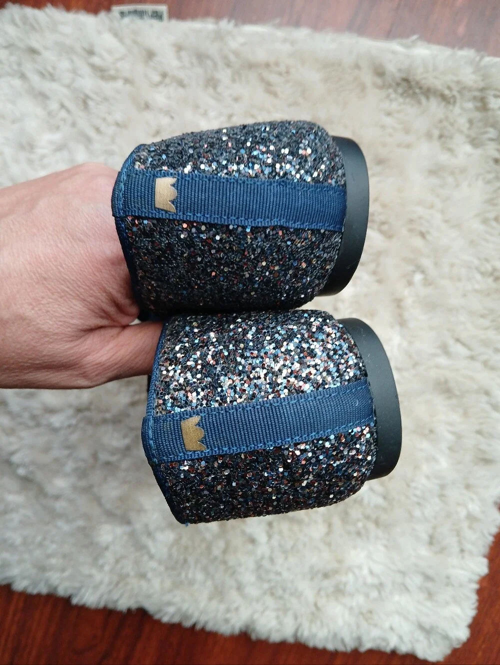 💎 BIRDIES Women’s Shoes The Starling Slipper Flats Galaxy Glitter Multicolor